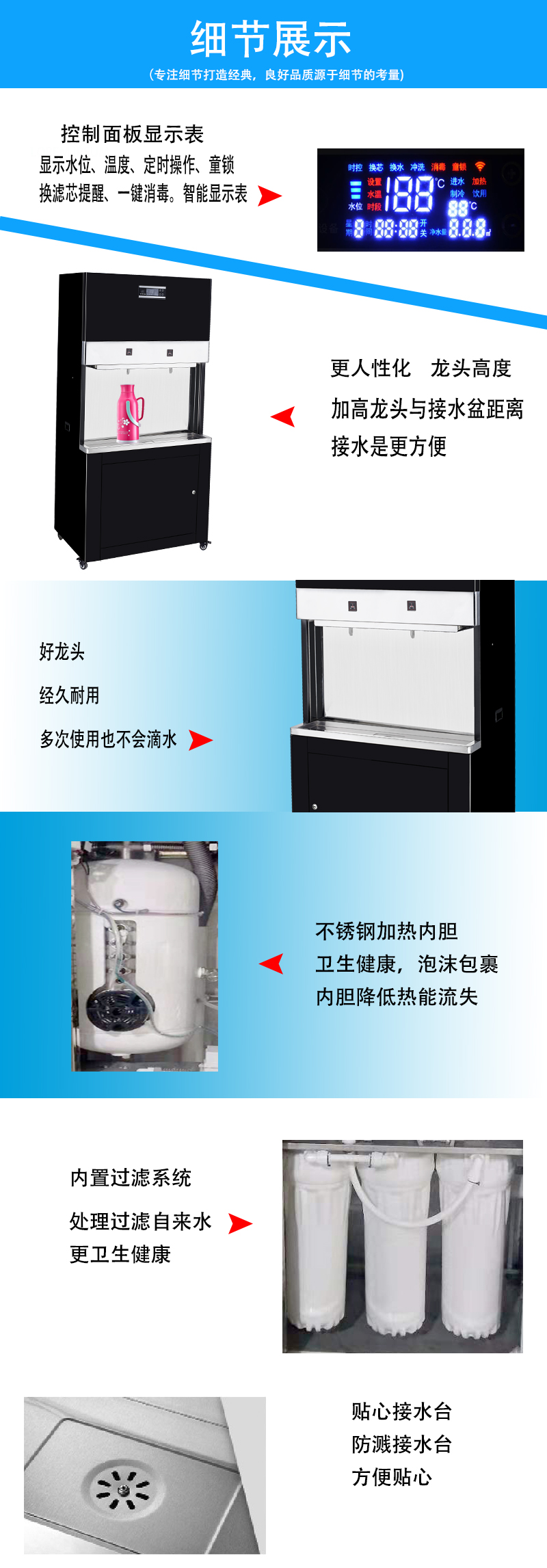 兩龍頭30L步進式開水器