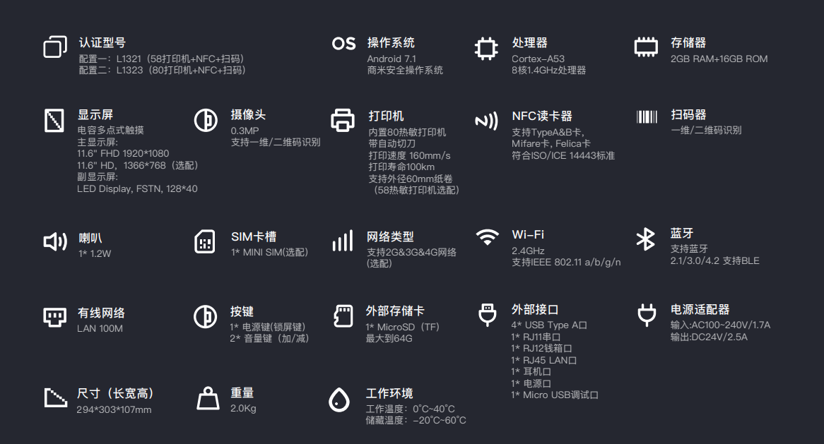 人臉掃碼臺式消費機